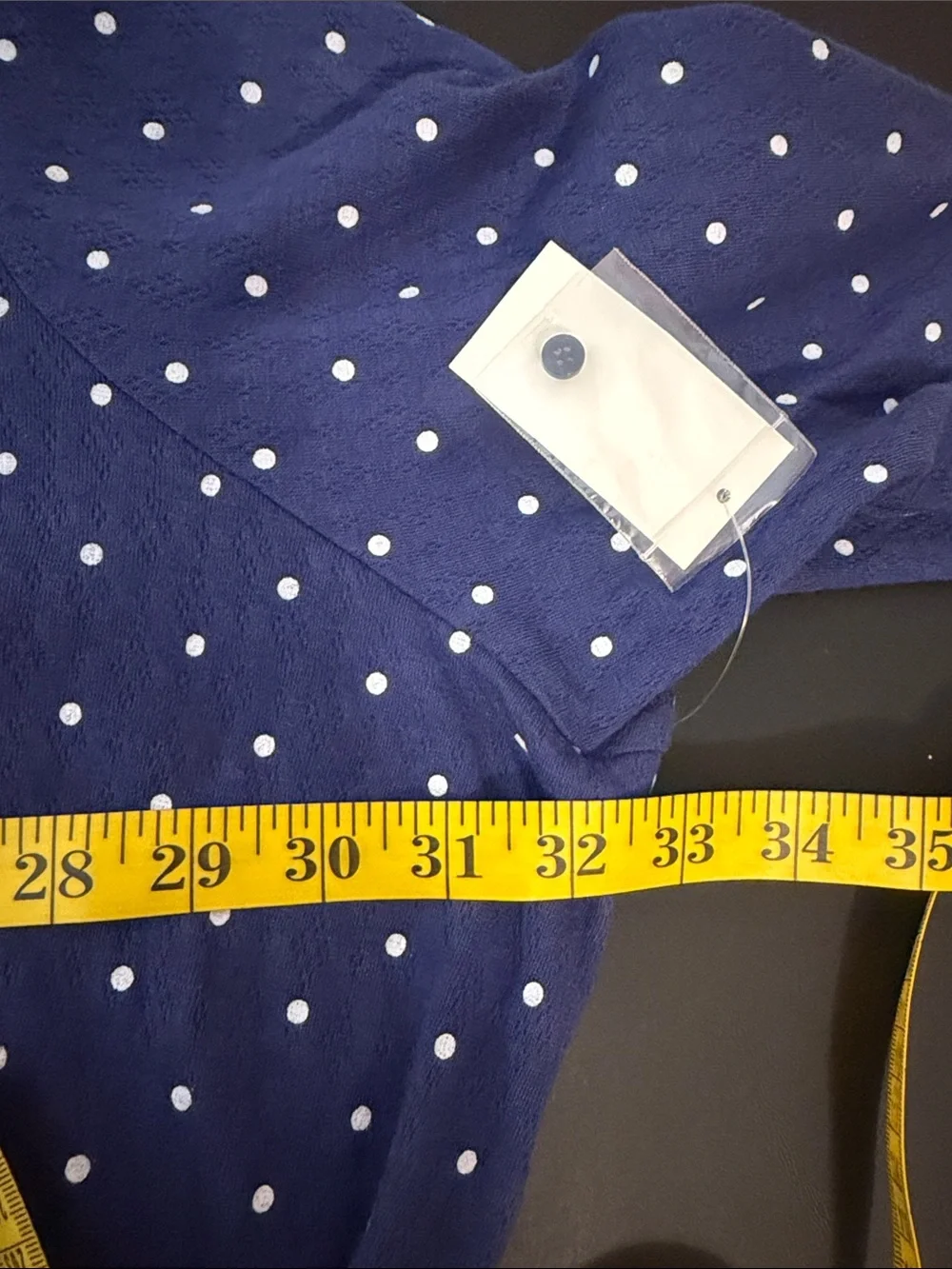 croft & barrow Navy and White Polka Dot Two-Piece Pajama Set